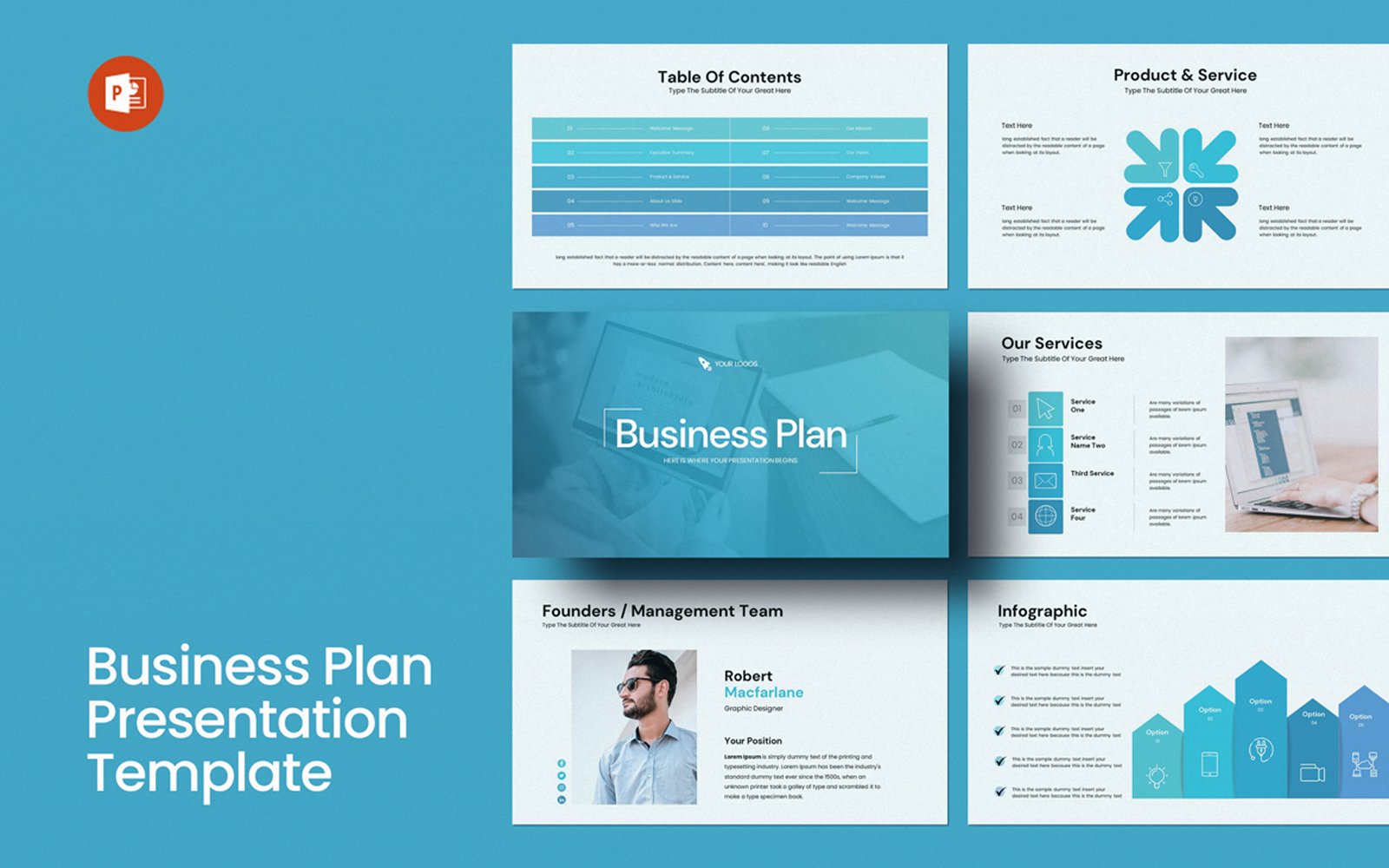 Business Plan Layout presentation template