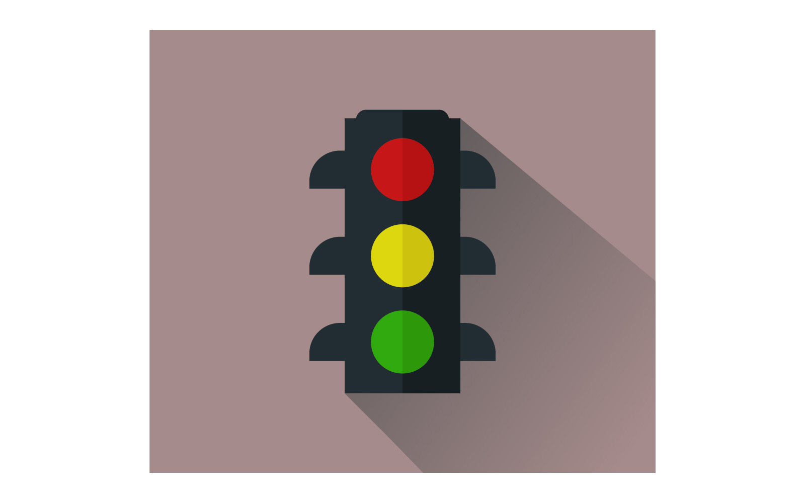 Traffic light in vector on background