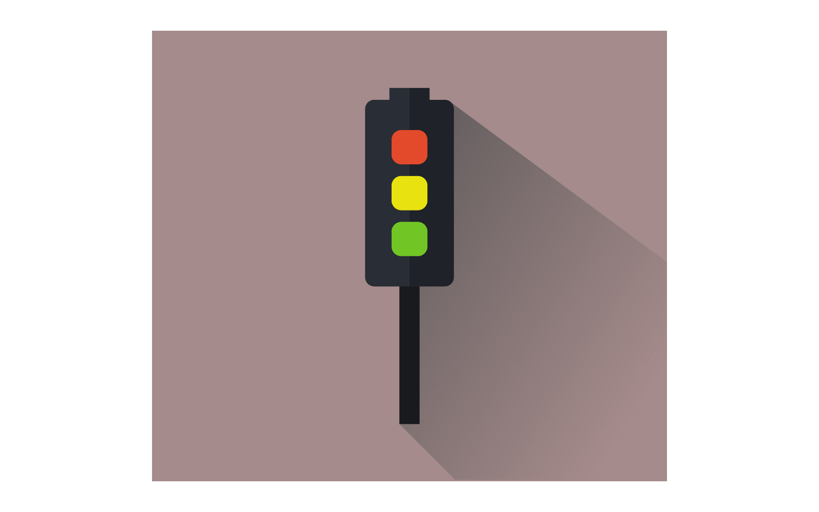 Traffic light colorful in vector on white background