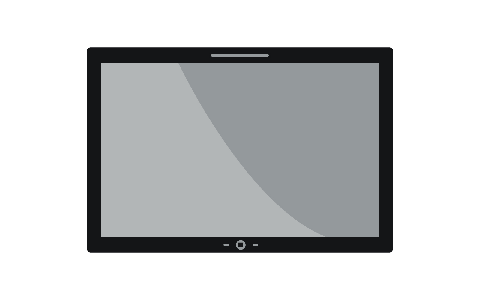 Tablet in vector on a white background