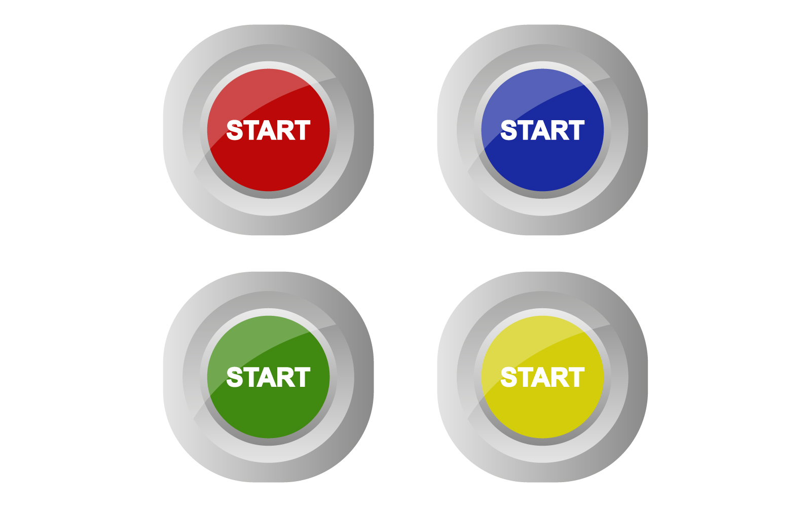 Start button in vector and colored on background