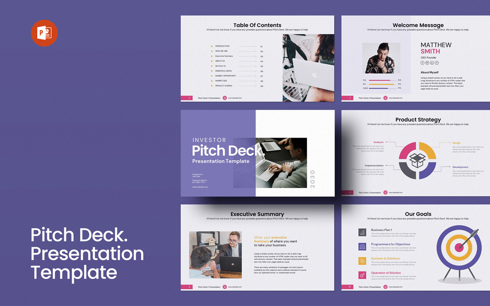 Pitch Deck Layout presentation template