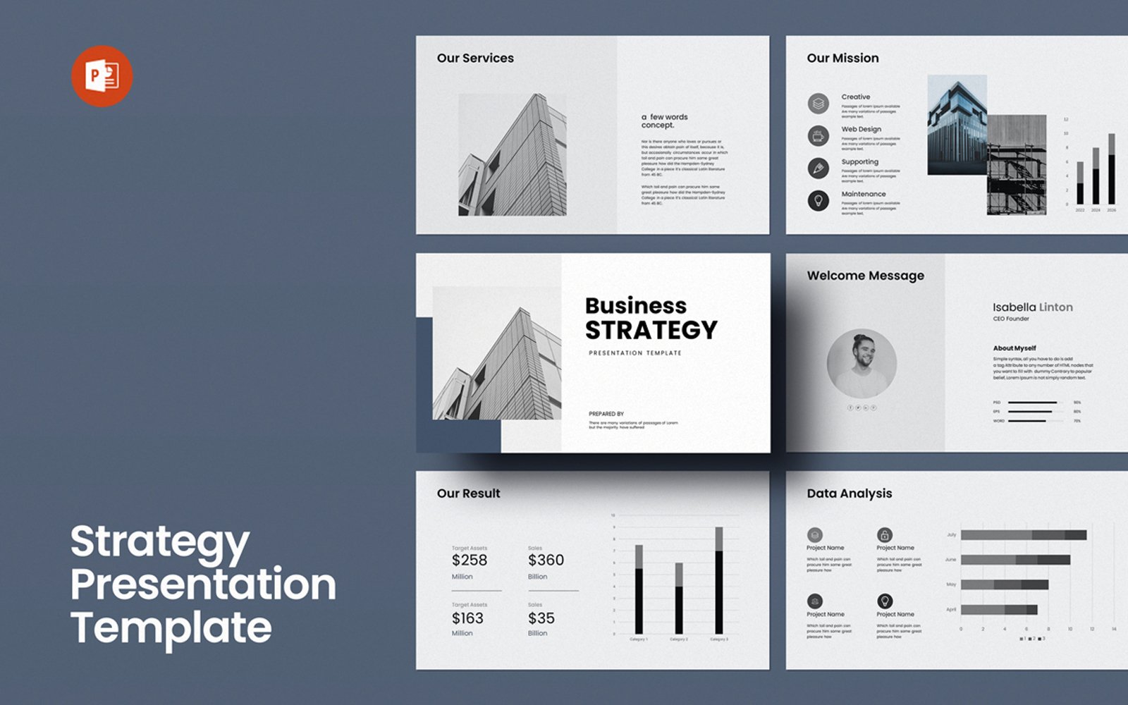 Business Strategy  Presentation Layout Template