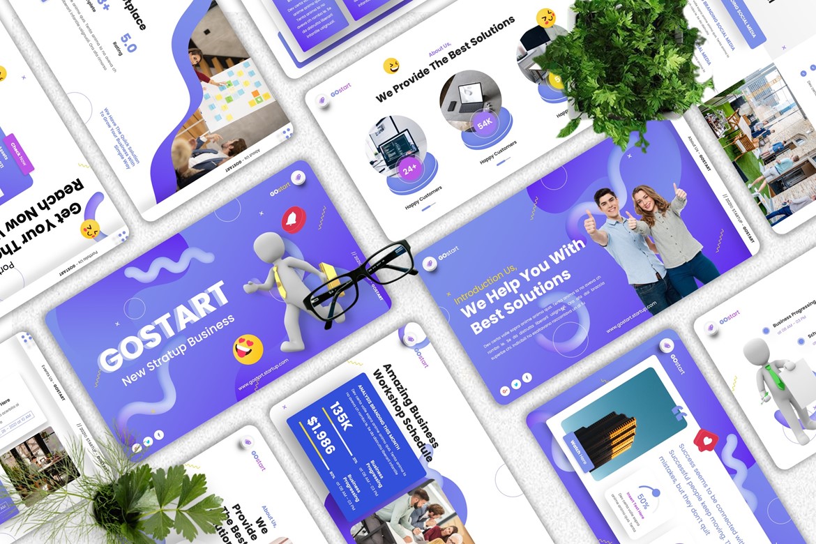 Gostart - Startup Googleslide Template
