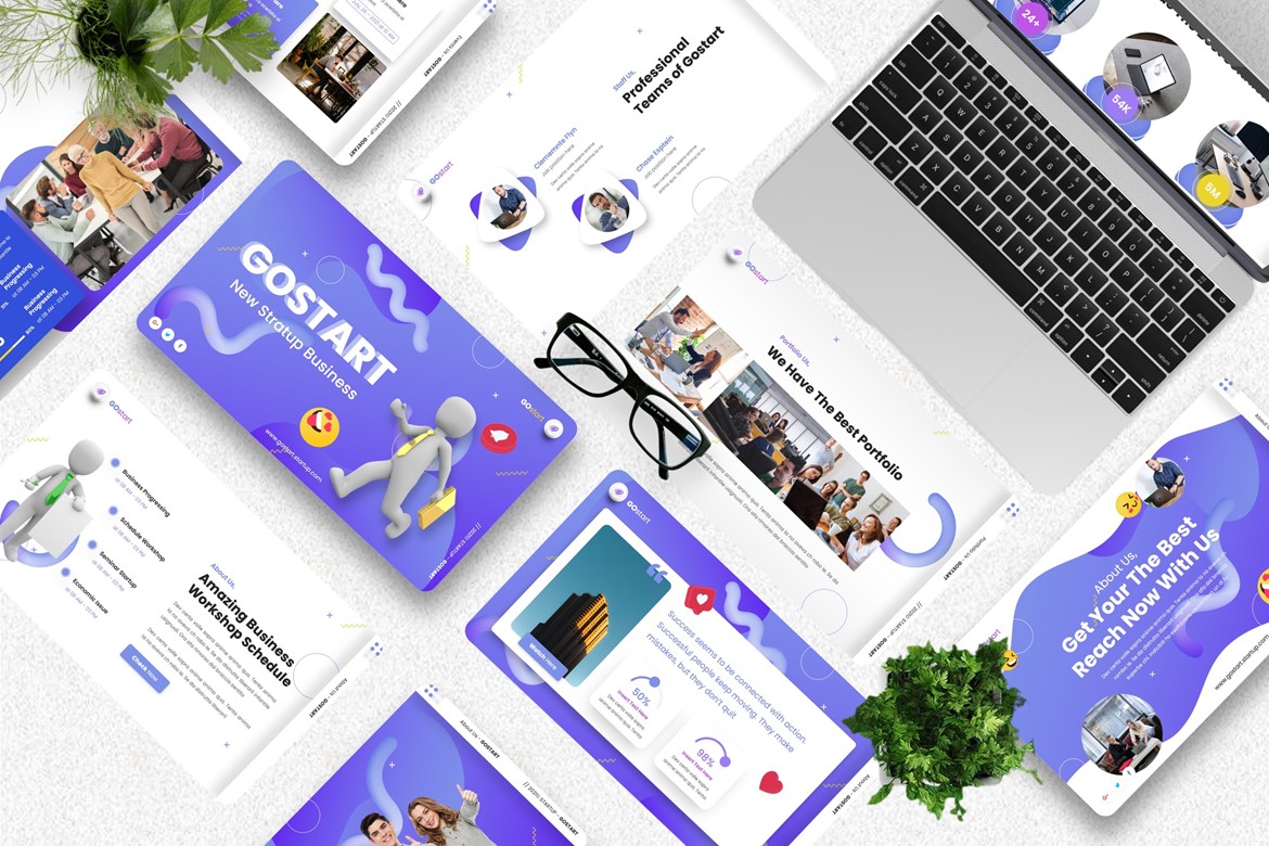 Gostart - Startup Powerpoint Template