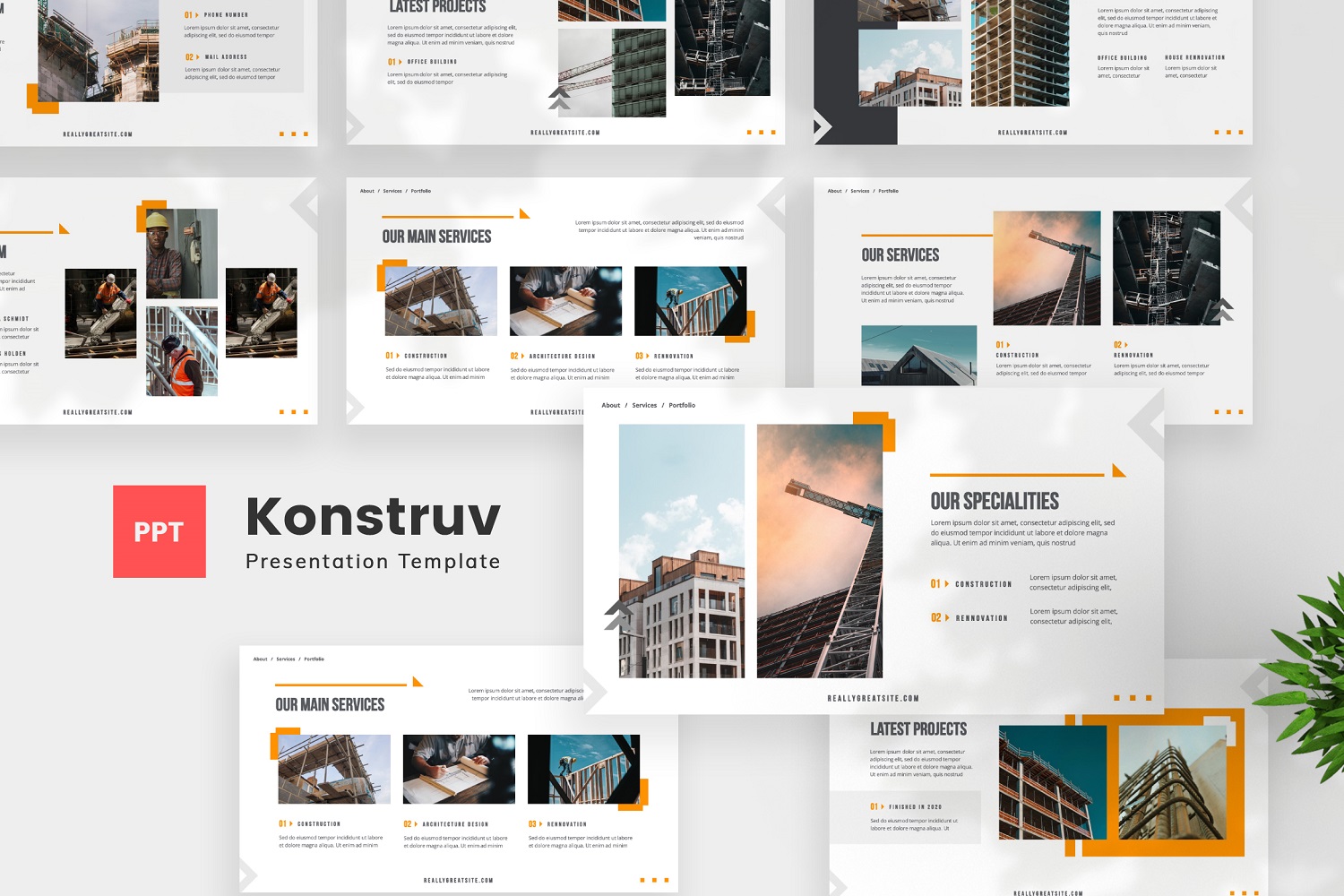 Konstruv — Construction Powerpoint Template