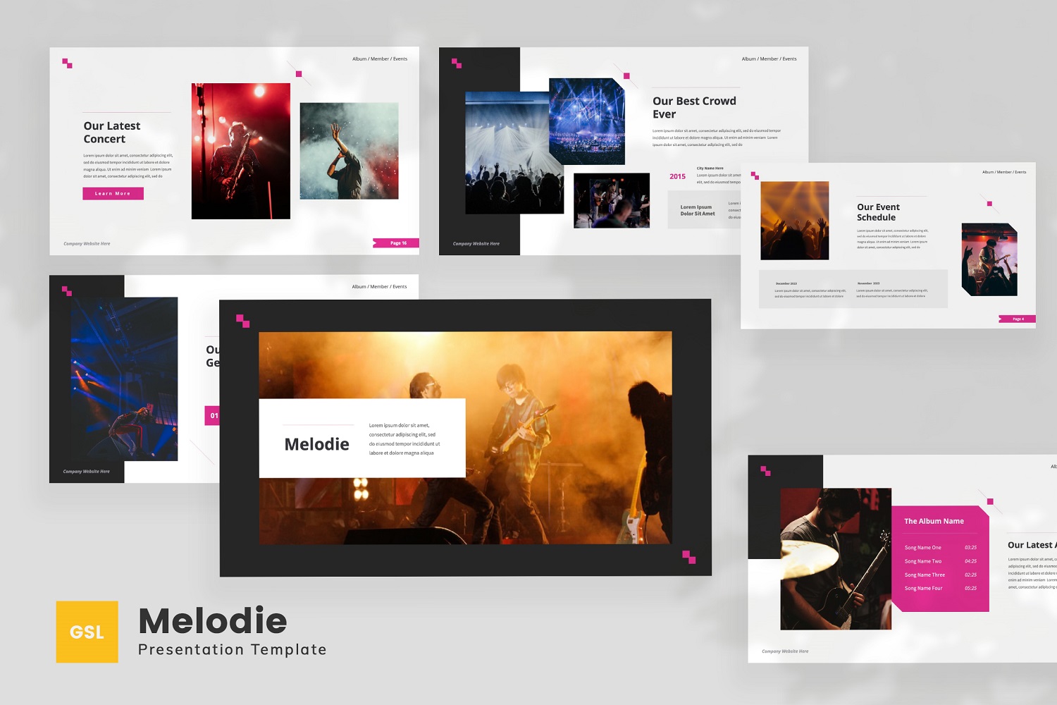 Melodie — Musical Band Google Slides Template