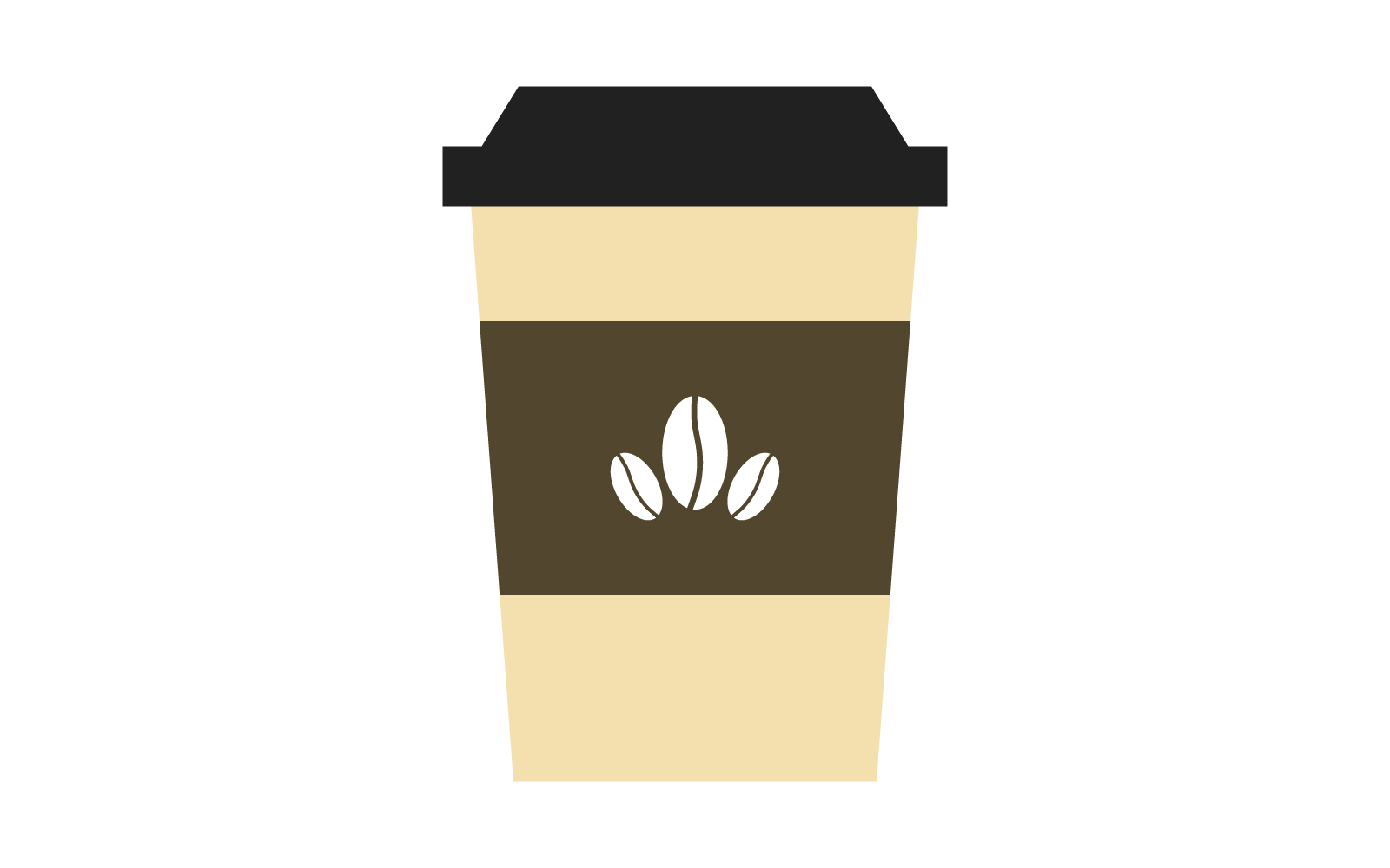 Coffee cup illustrated in vector and colored