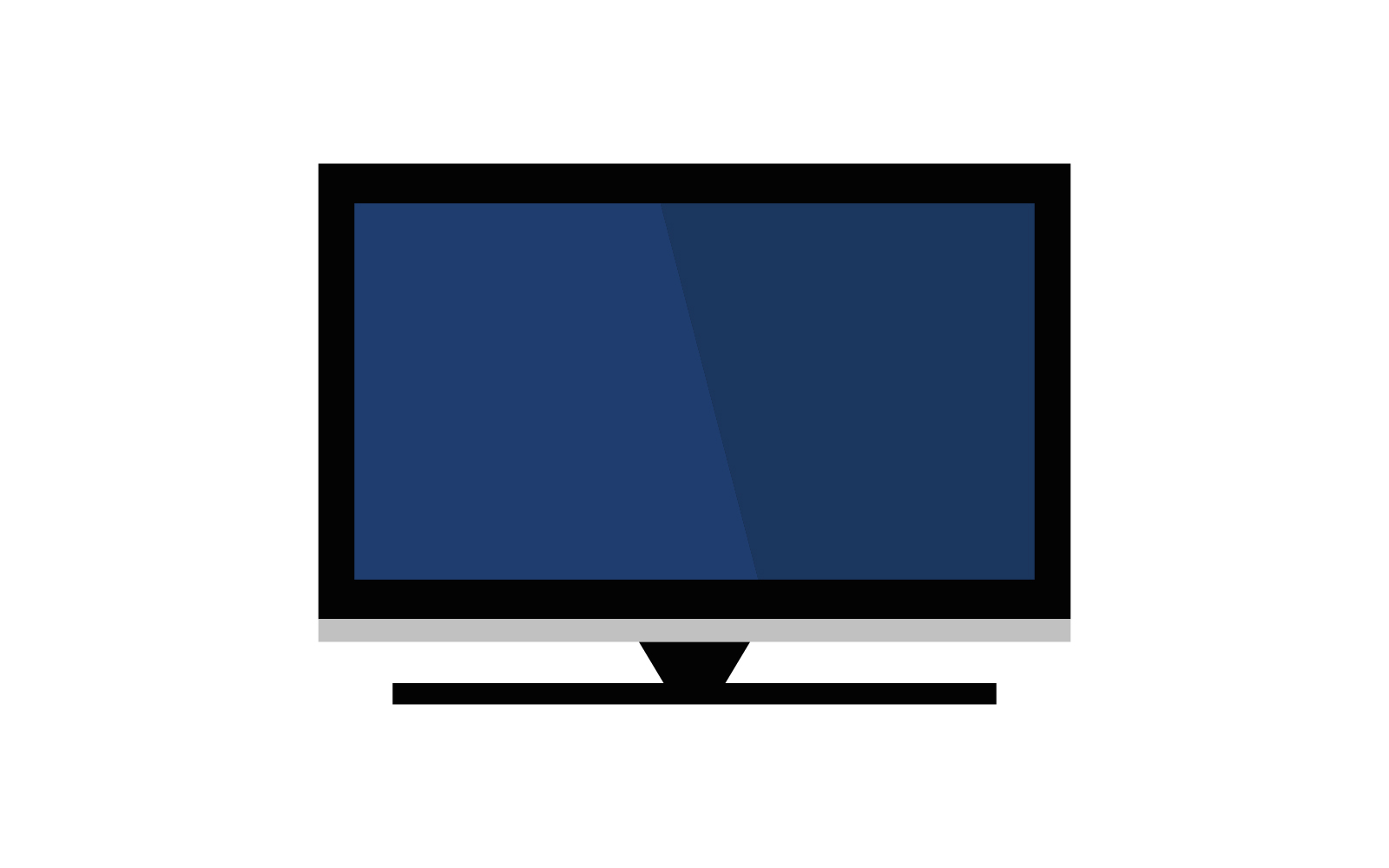 Vectorized television on background in vector and colored
