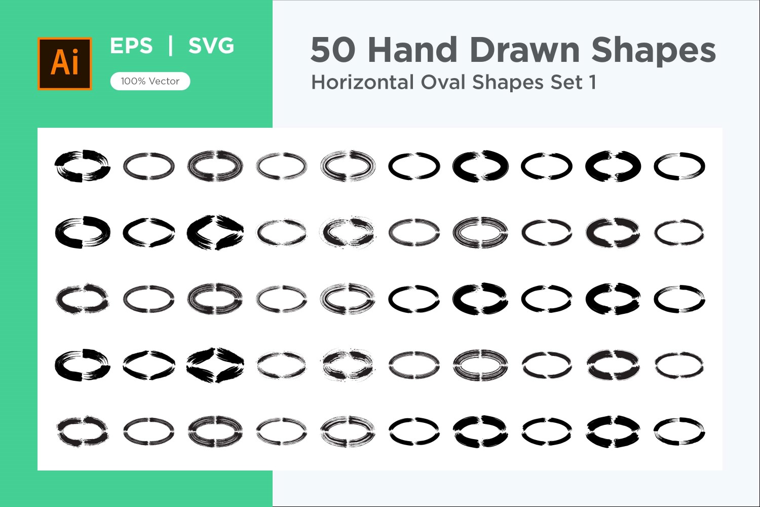 Horizontal Oval Shape 50_Set V 1