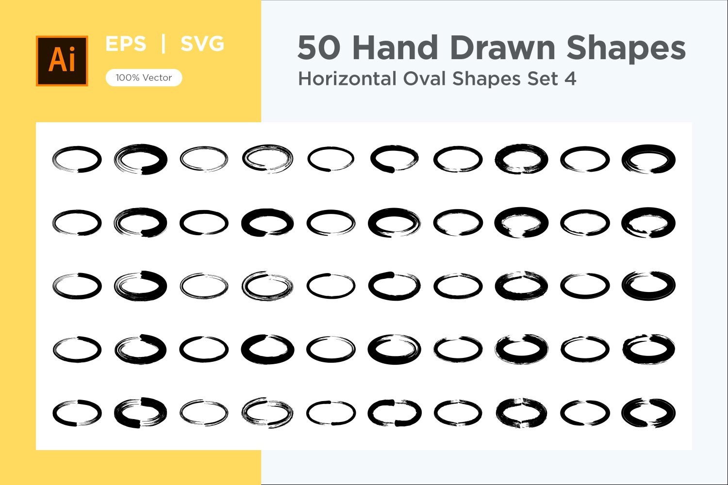Horizontal Oval Shape 50_Set V 4