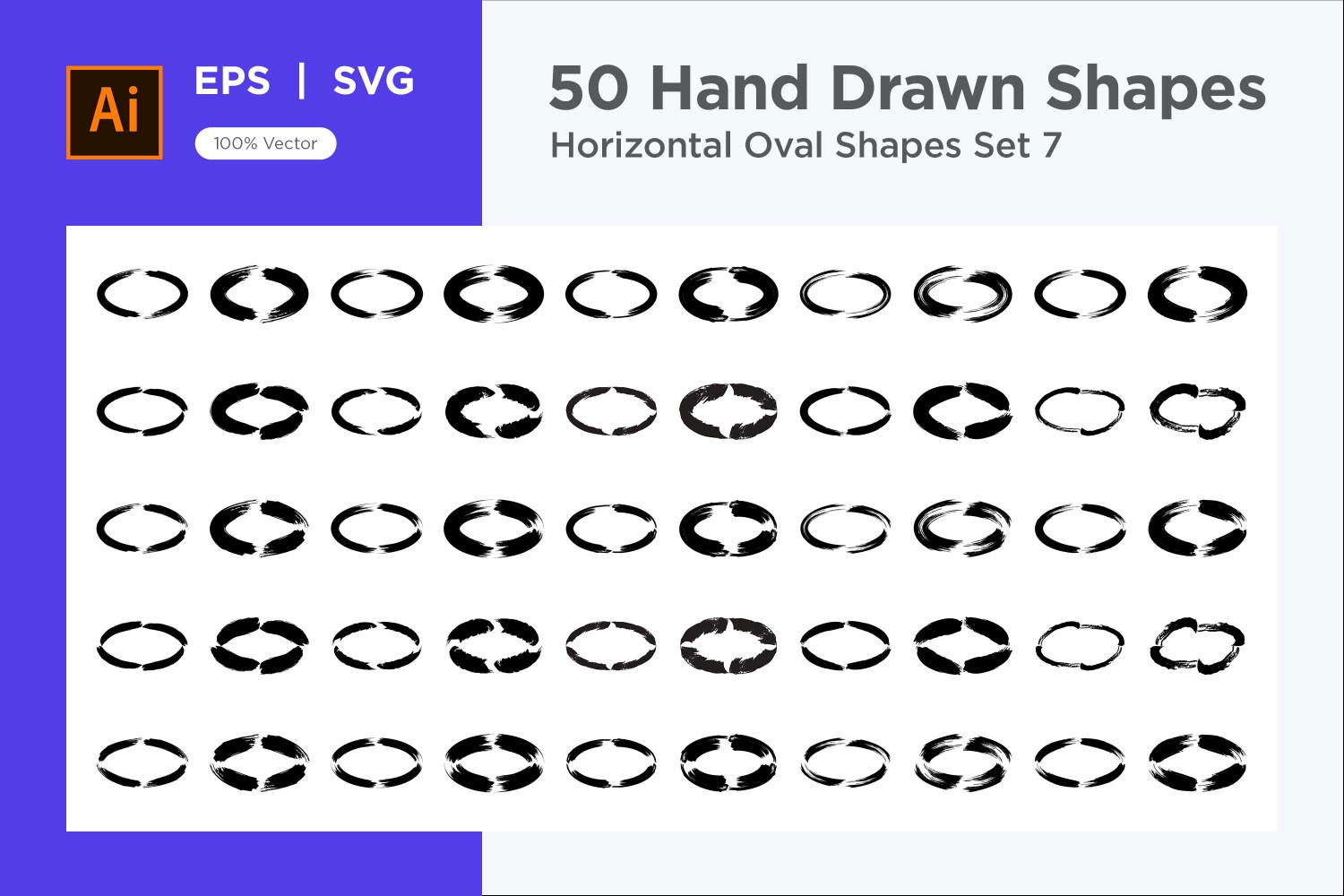Horizontal Oval Shape 50_Set V 7