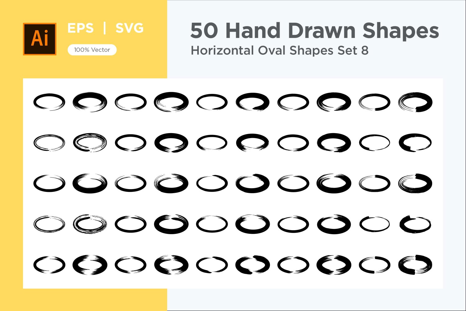 Horizontal Oval Shape 50_Set V 8