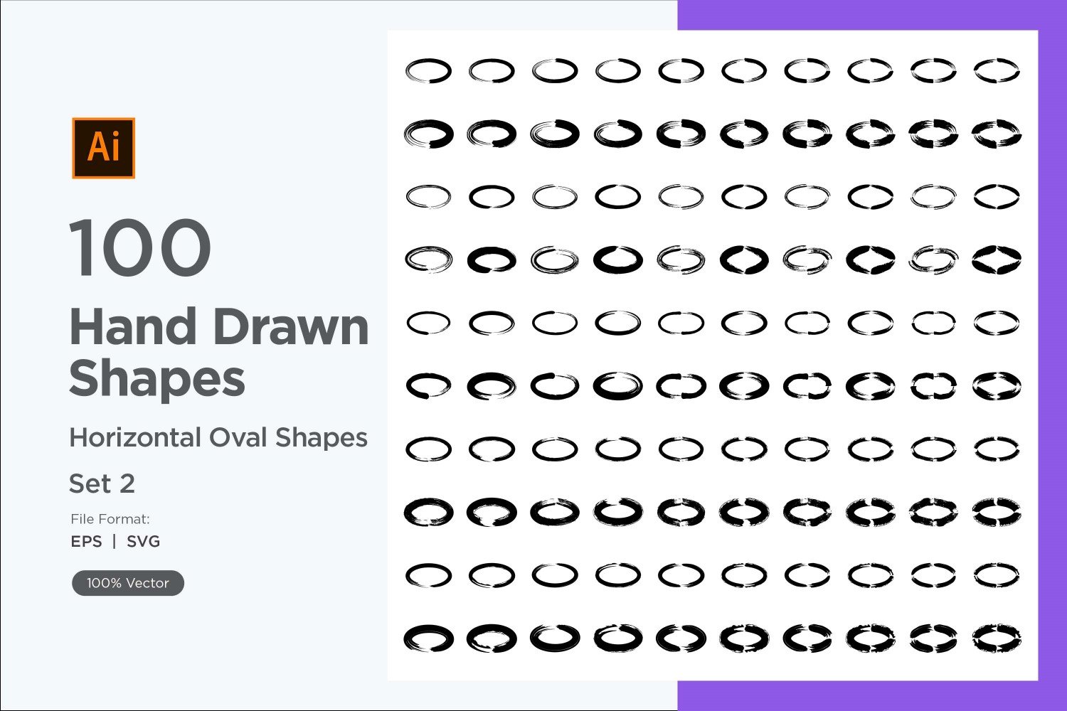 Horizontal Oval Shape 100_Set V 2