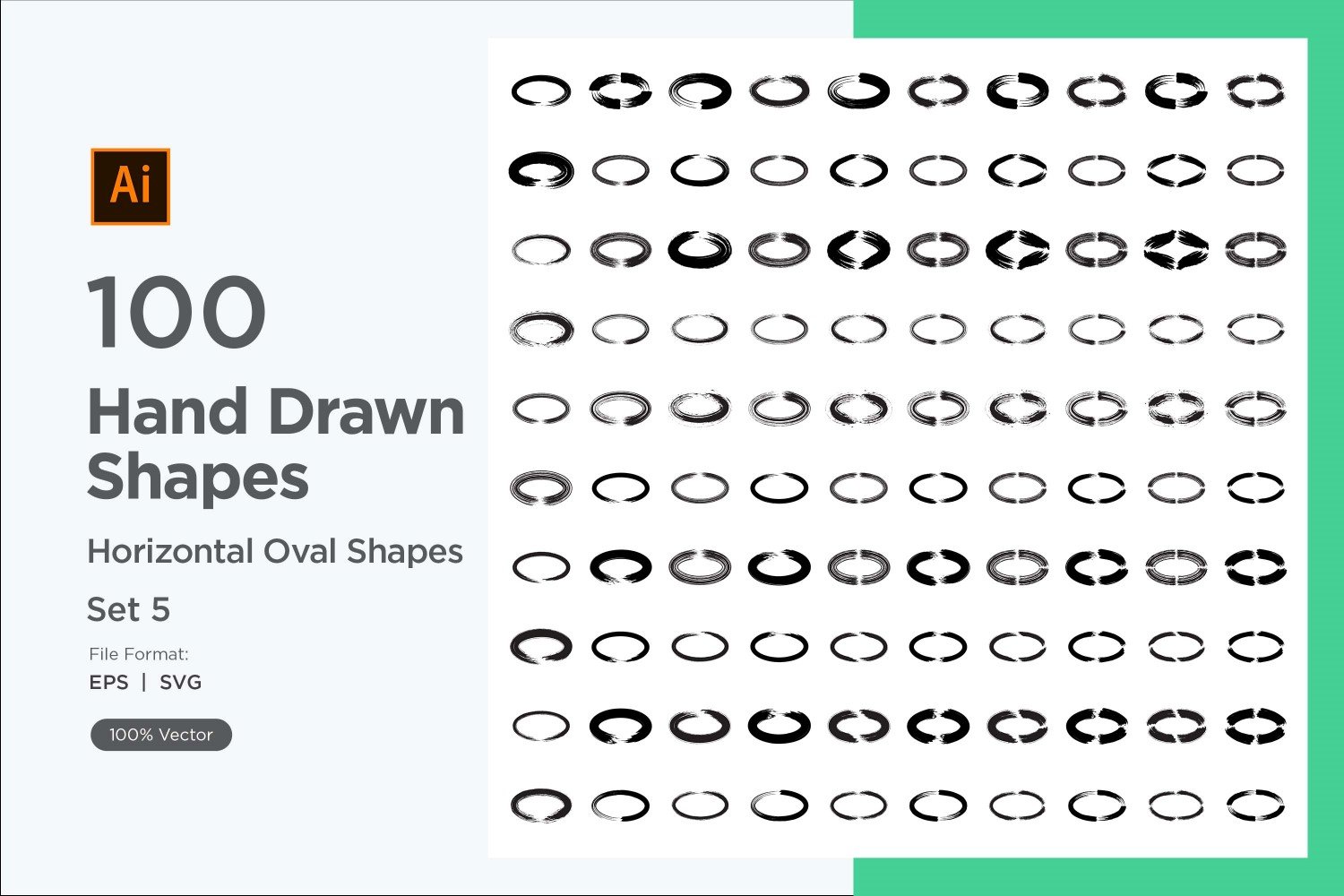 Horizontal Oval Shape 100_Set V 5