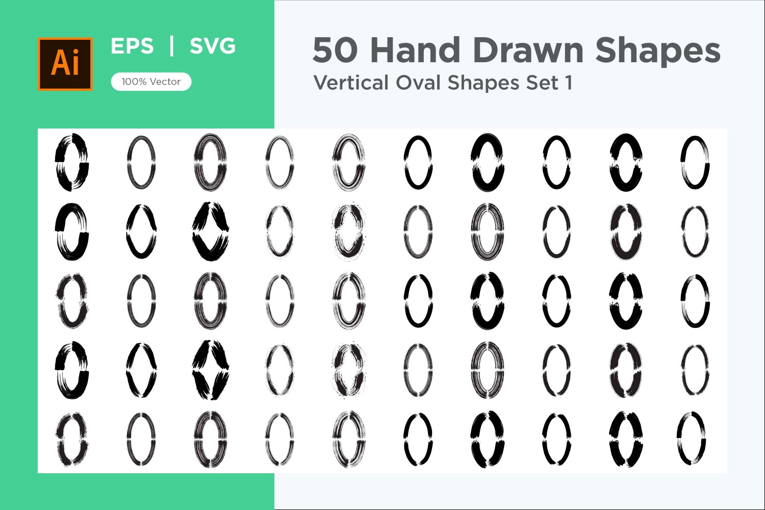 Vertical Oval Shape 50_Set V 1