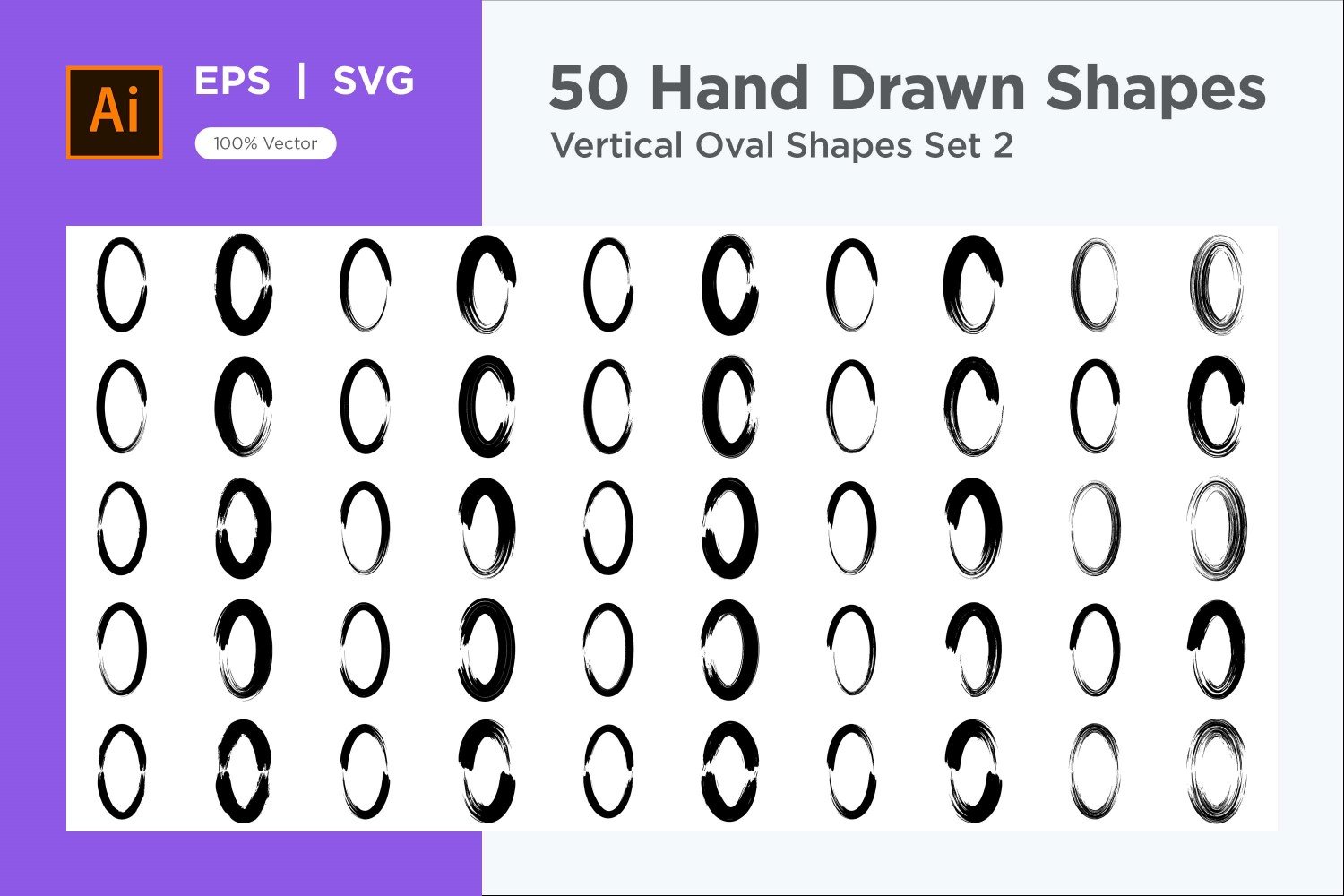 Vertical Oval Shape 50_Set V 2