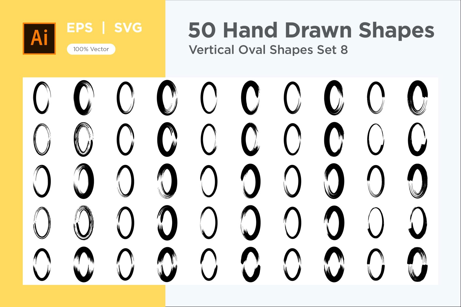 Vertical Oval Shape 50_Set V 8