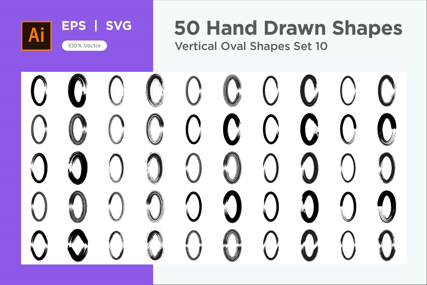 Vertical Oval Shape 50_Set V 10