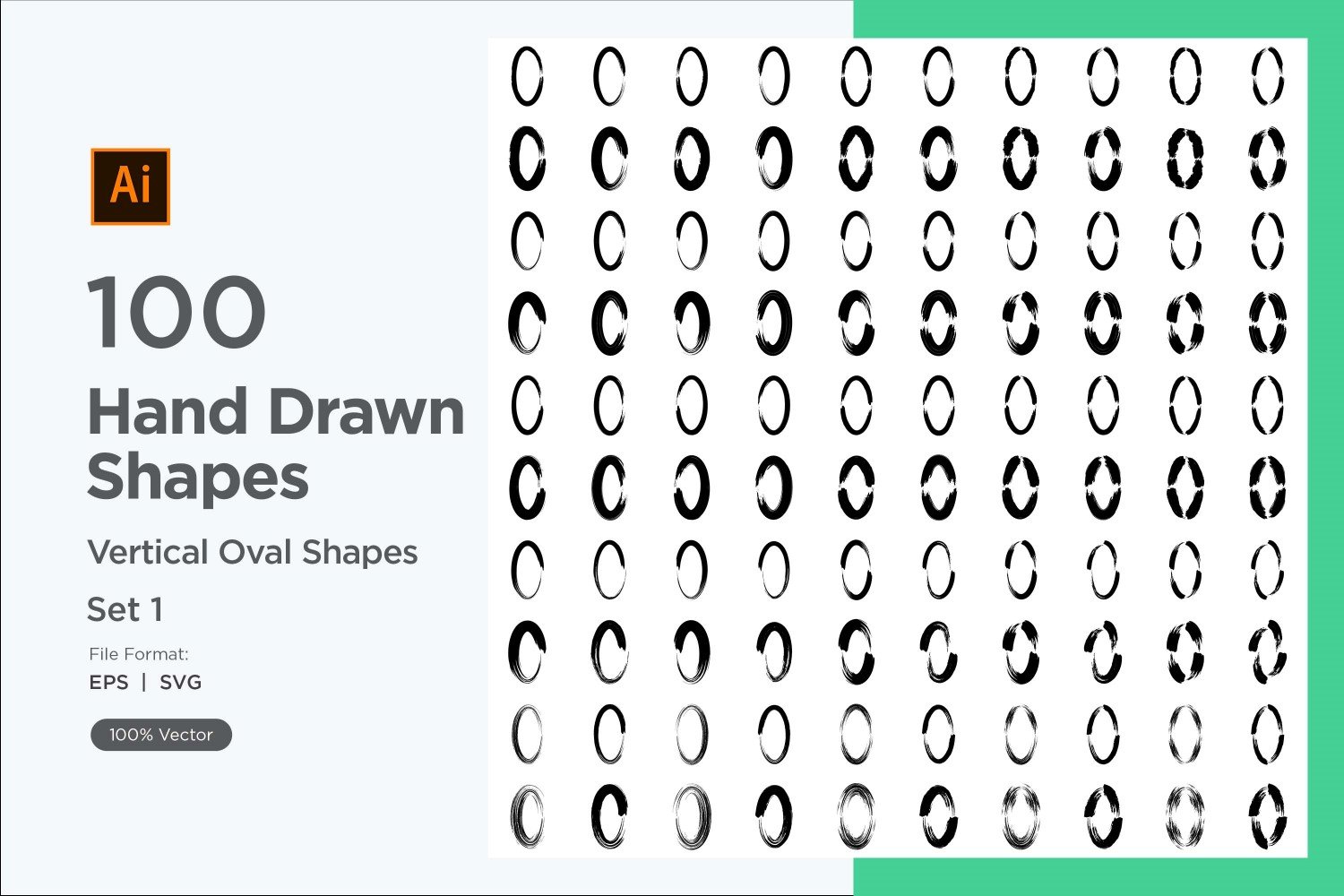 Vertical Oval Shape 100_Set V 1