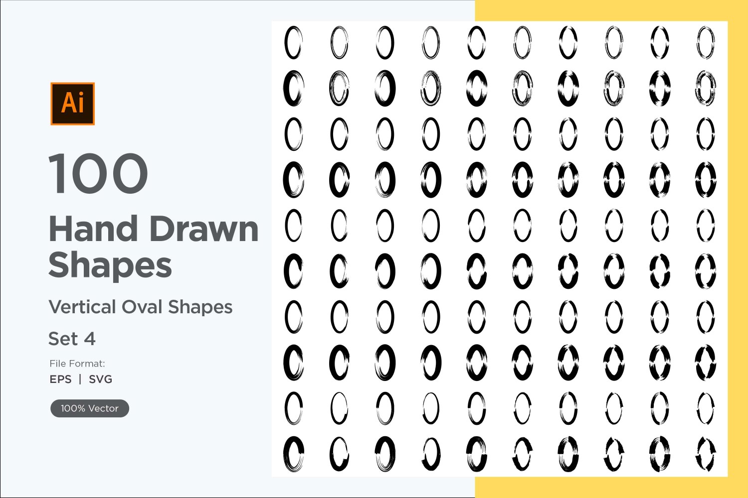 Vertical Oval Shape 100_Set V 4