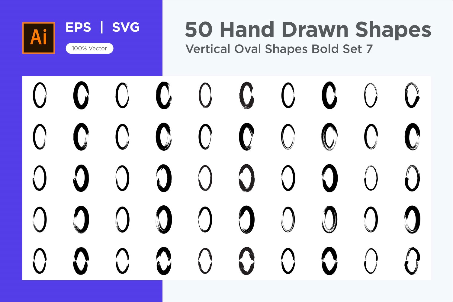 Vertical Oval Shape Bold 50_Set V 7