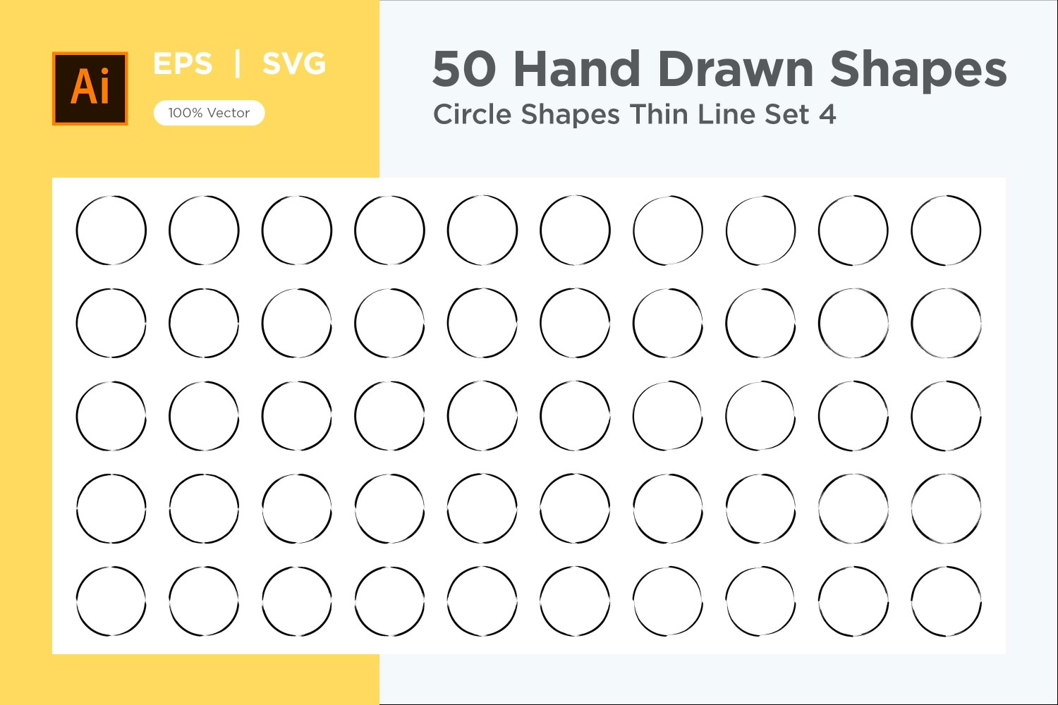 Circle Shape Thin Line 50_Set V 4