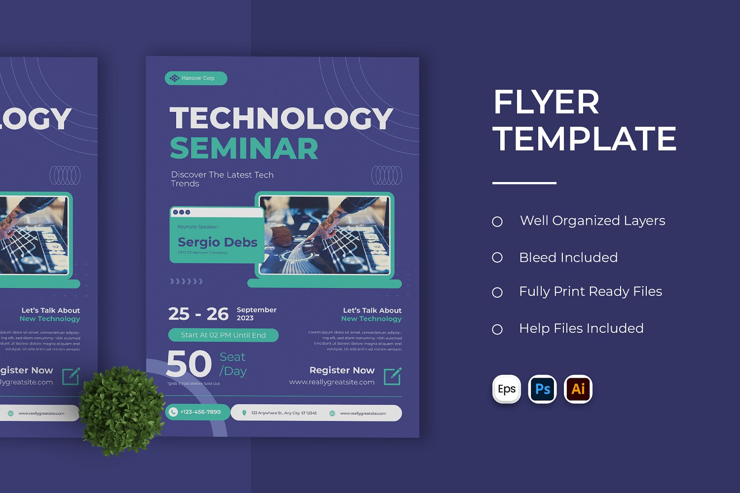 Techno Seminar Flyer Template