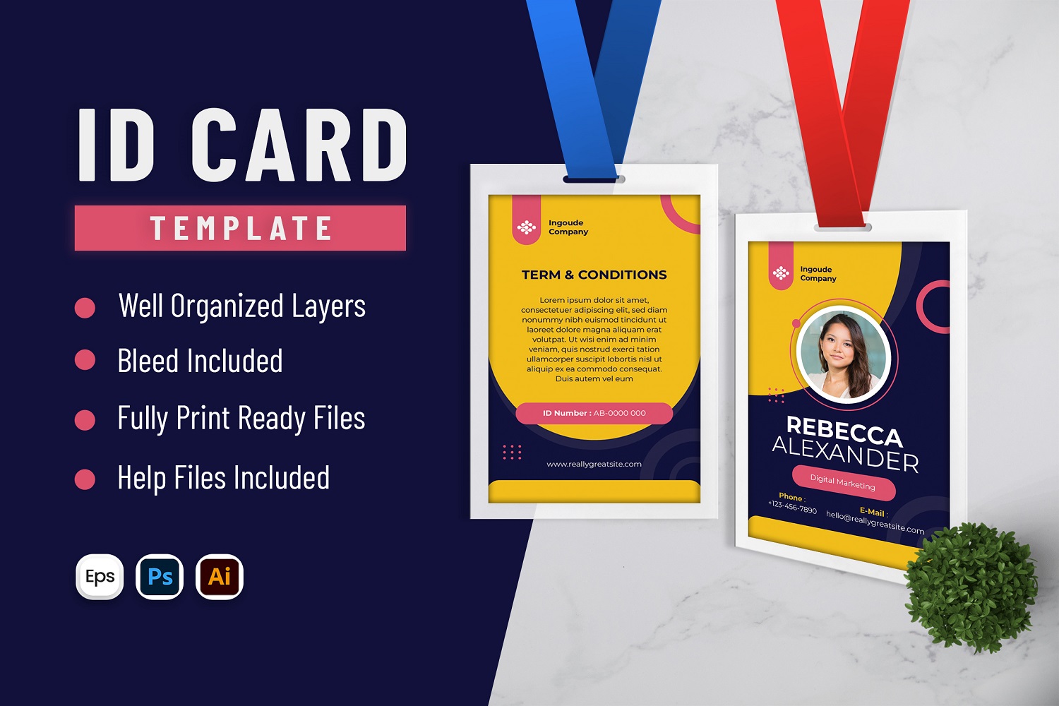 Modern Identity ID Card Template