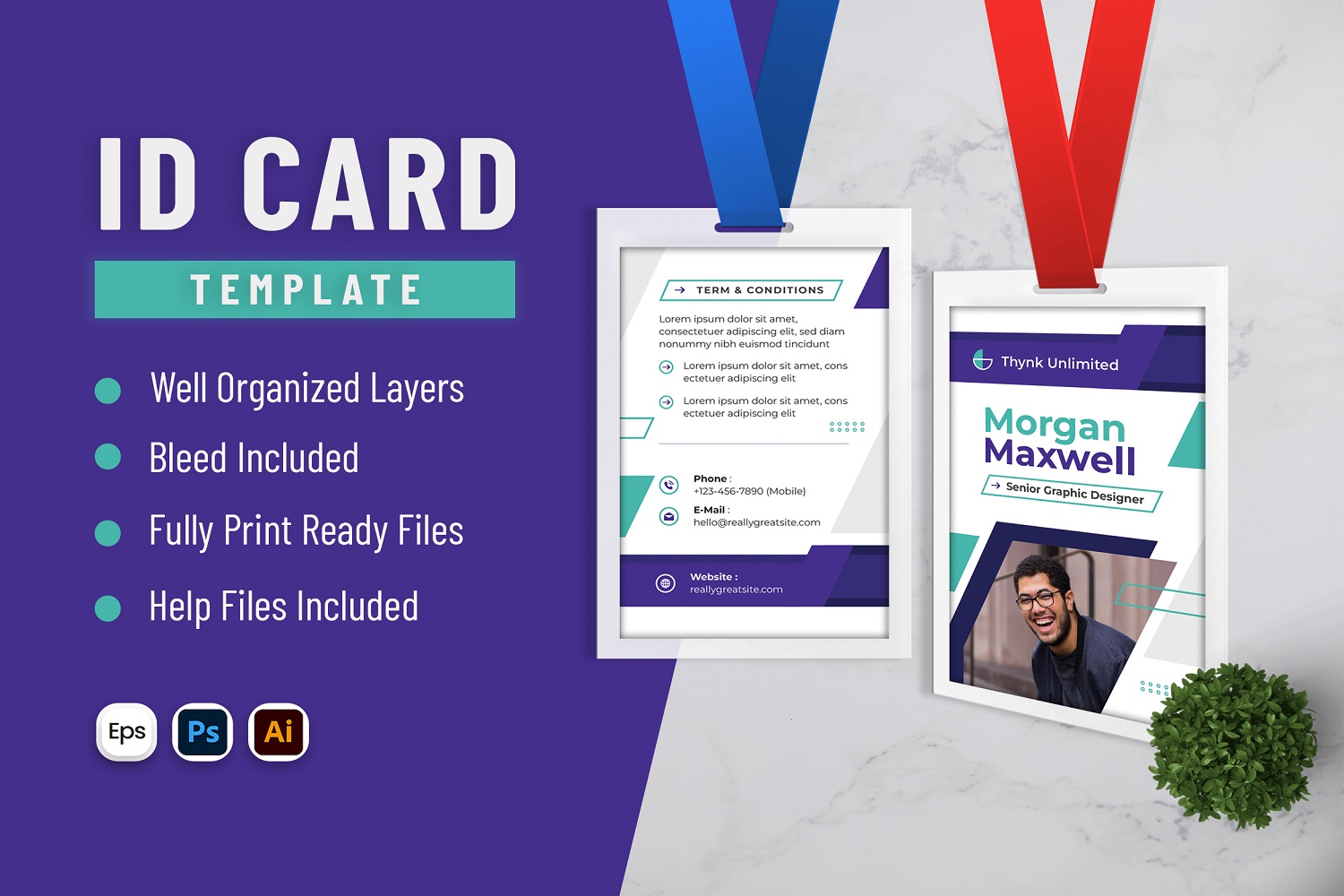 Modern Business ID Card Template