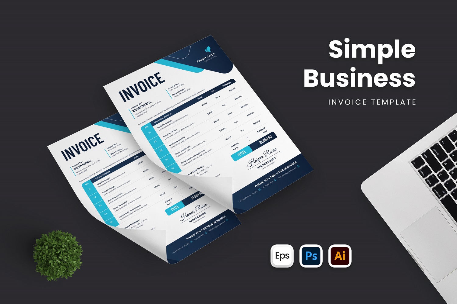 Simple Business Payment Invoice