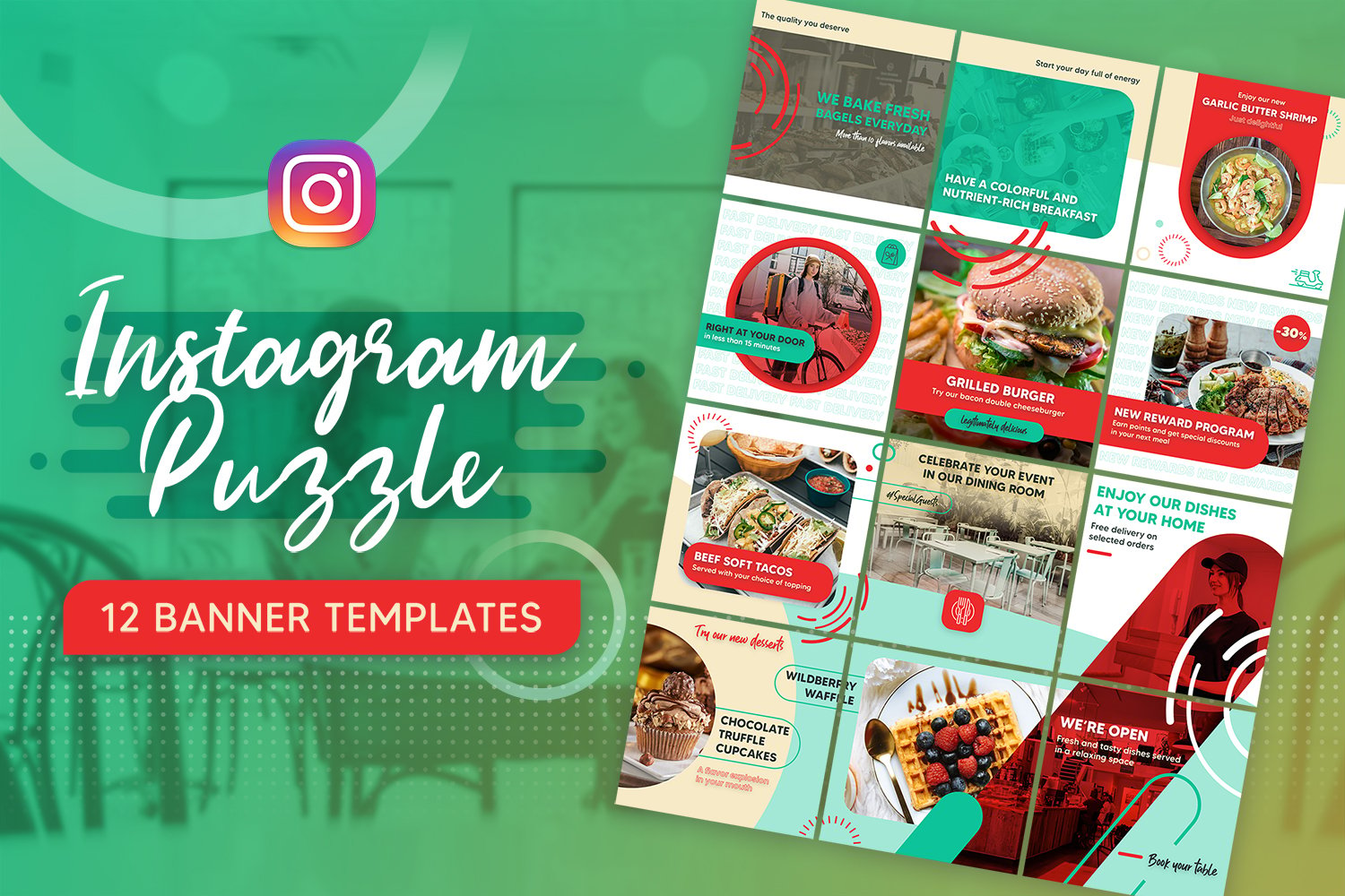 Food and Restaurant Instagram Puzzle