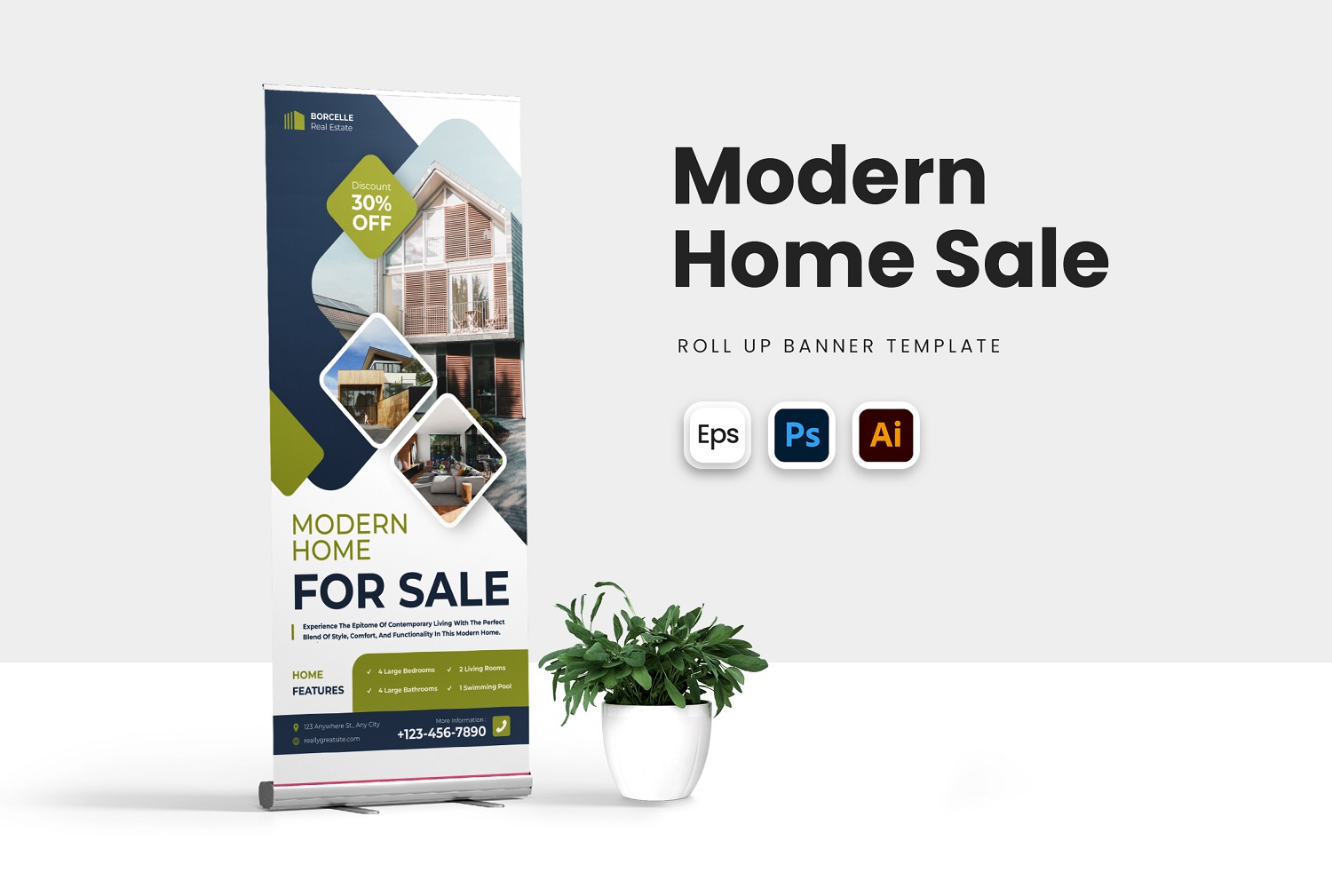 Modern Home Sale Roll Up Banner