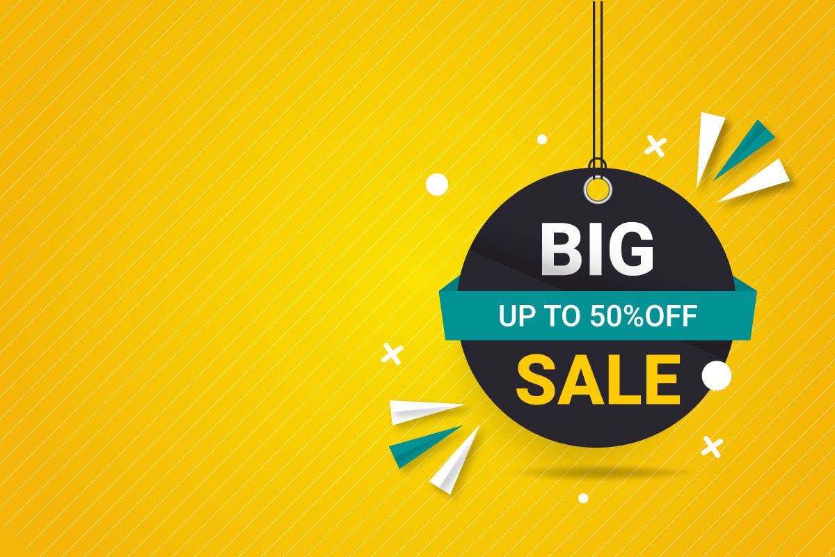 Sale banner set promotion with the yellow background and super offer banner template design