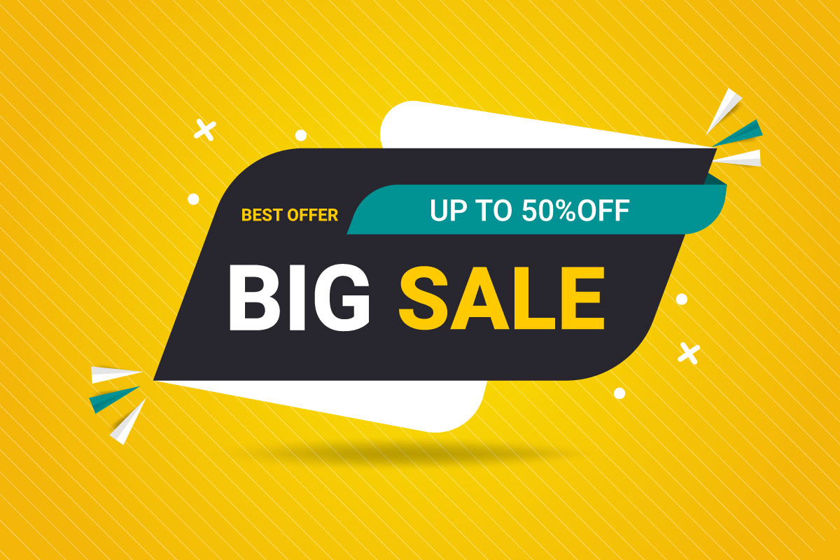 Sale banner set promotion with the yellow background  banner template with editable text effect