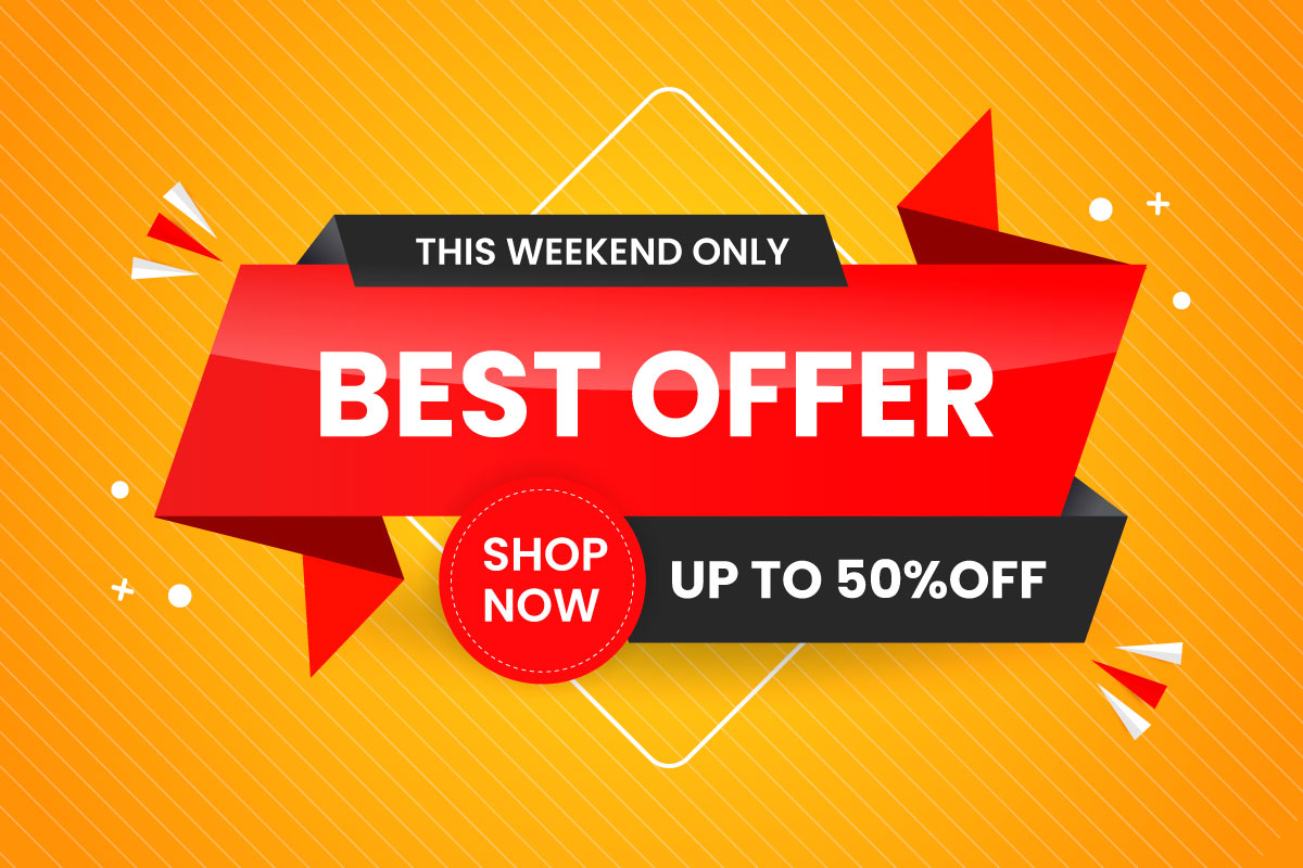 Sale banner  promotion with the yellow background and super offer banner template