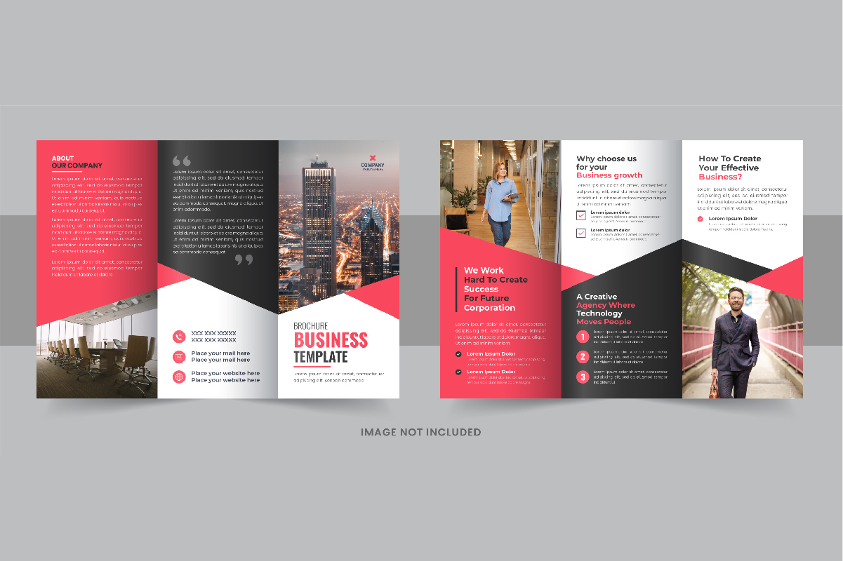 Business Brochure Trifold Template layout