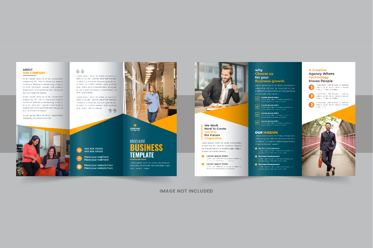 Business Brochure Trifold Template design layout