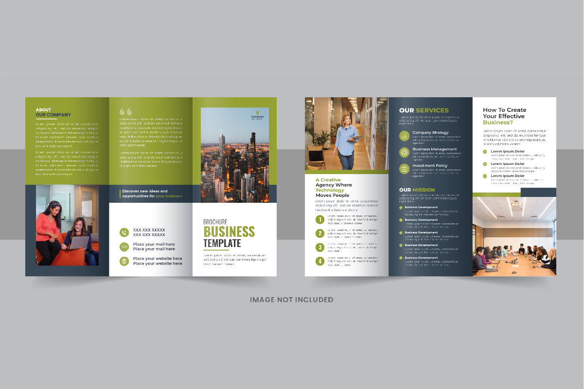 Business Brochure Trifold Template design vector