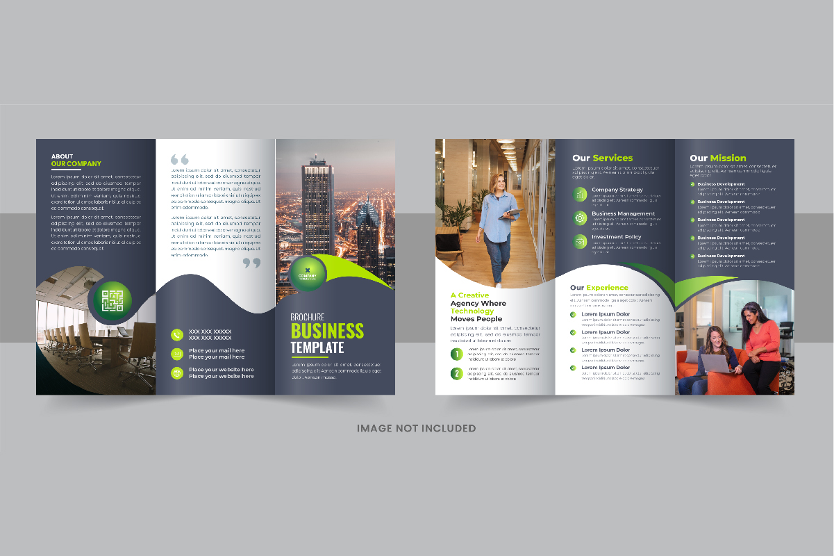 Business Brochure Trifold Template design layout vector