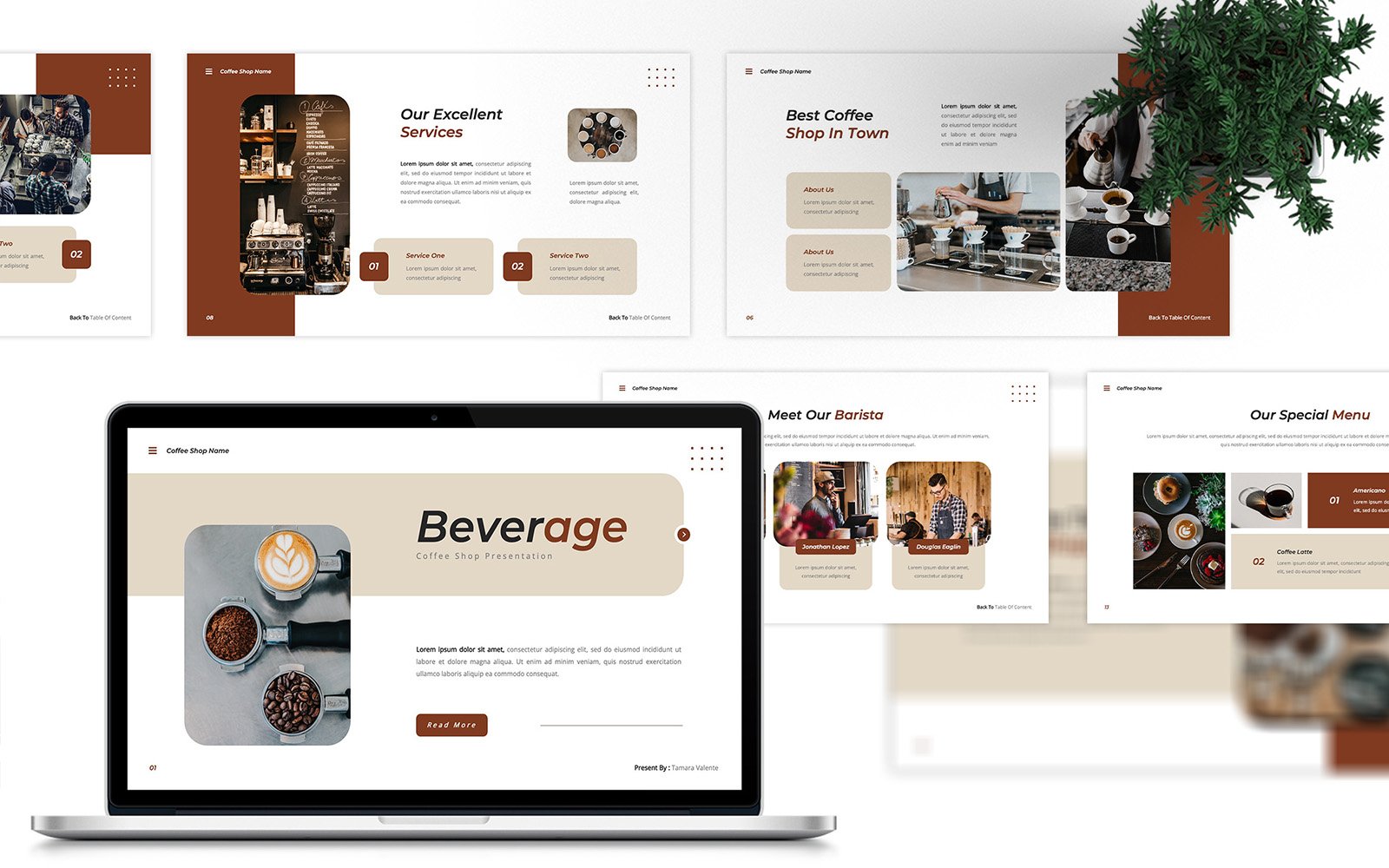 Beverage - Coffee Shop Google Slides Template