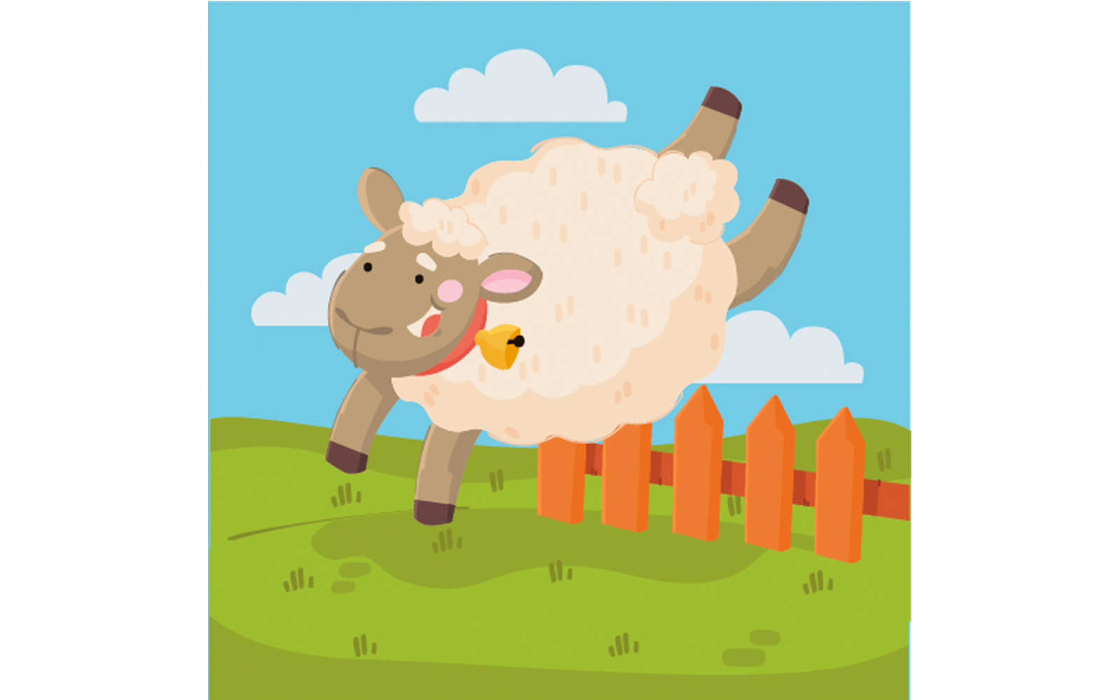 Cartoon Sheep Illustration