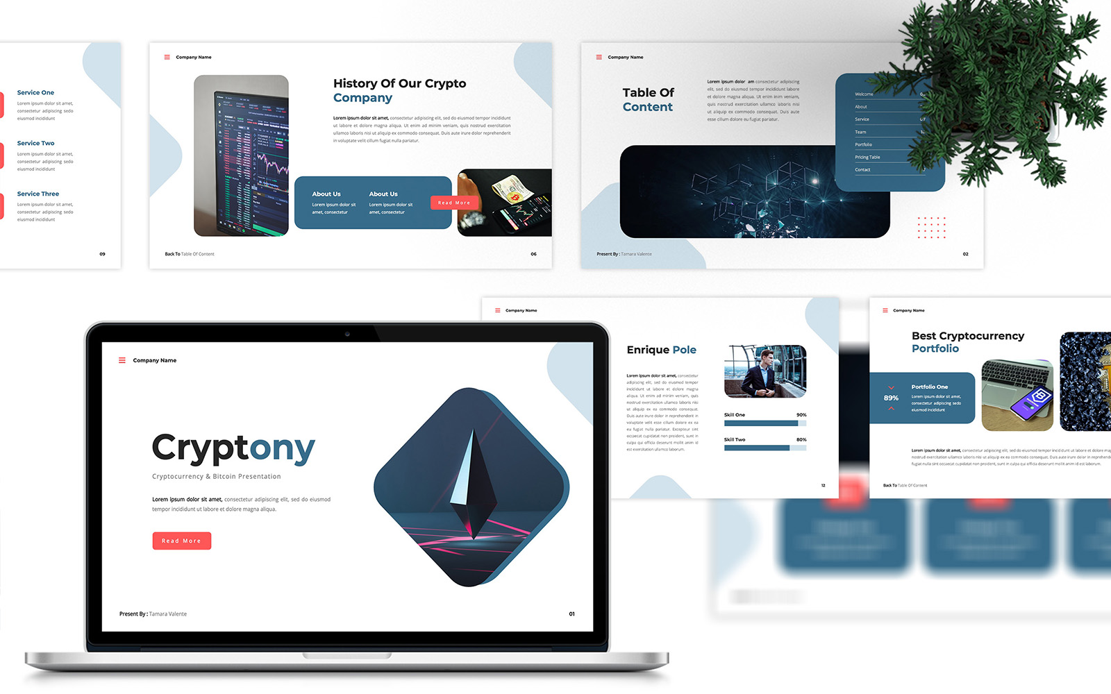 Cryptony - Cryptocurrency & Bitcoin Google Slides Template