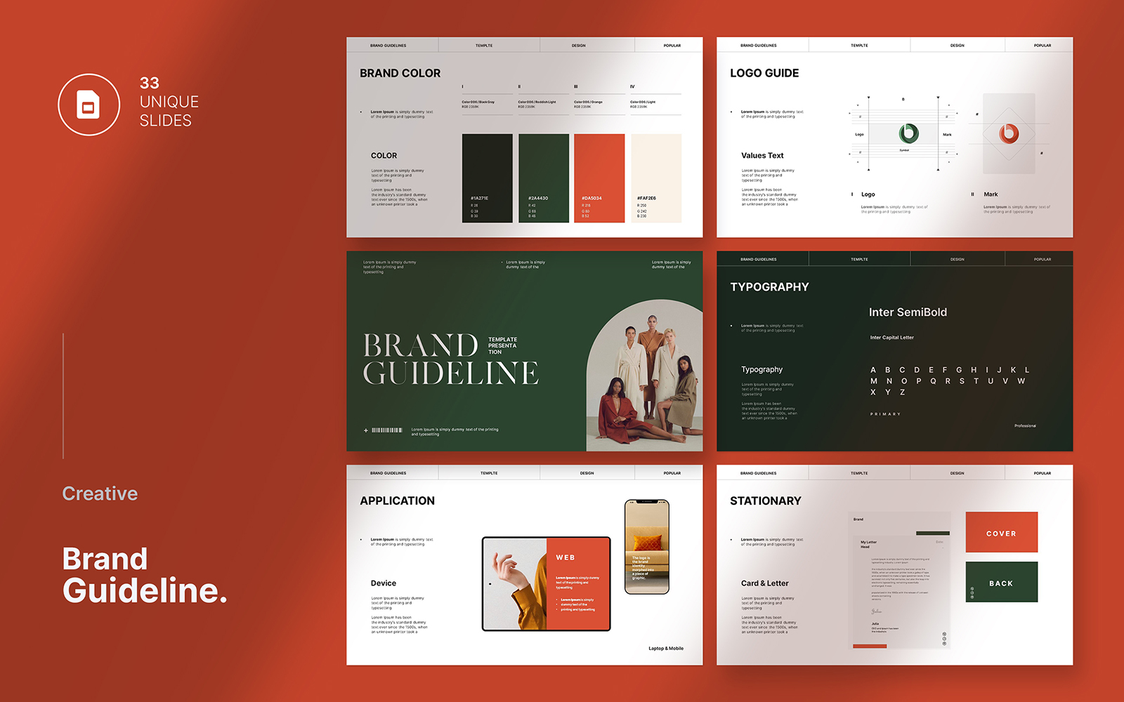 Brand Guidelines Googleslide Presentation