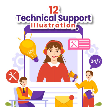 Support Technical Illustrations Templates 343196