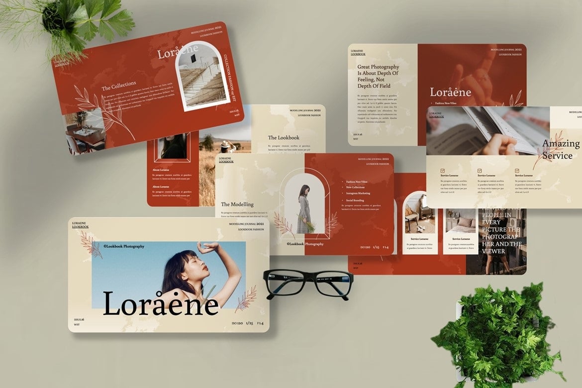 Loraene - Modelling Powerpoint Template