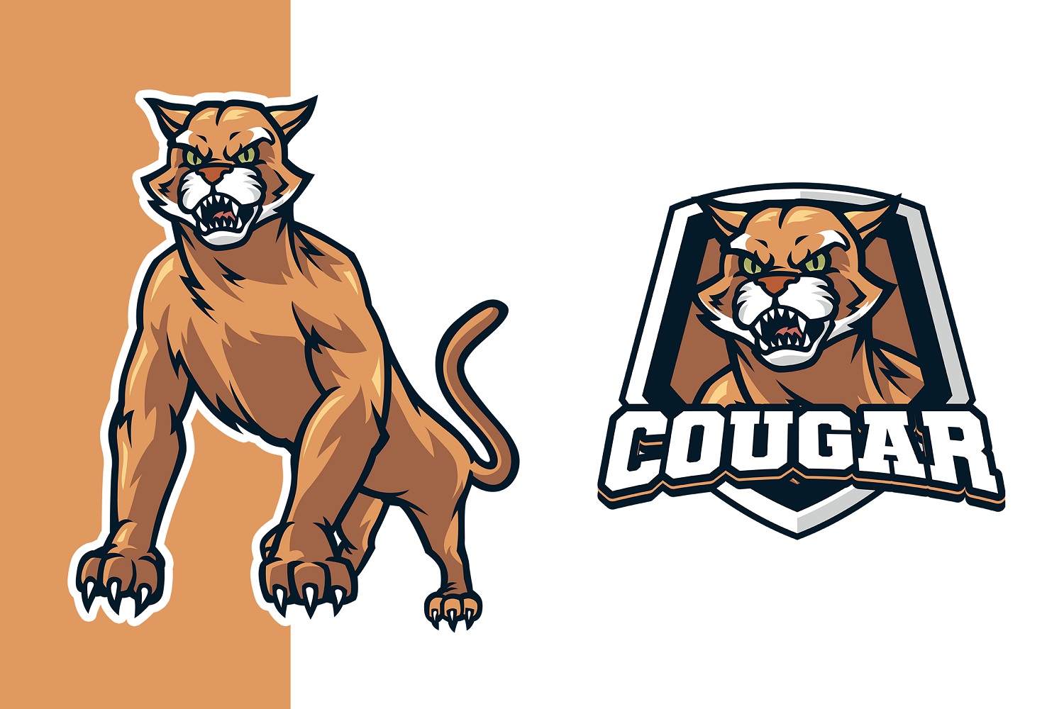 Cougar Mascot Logo Template