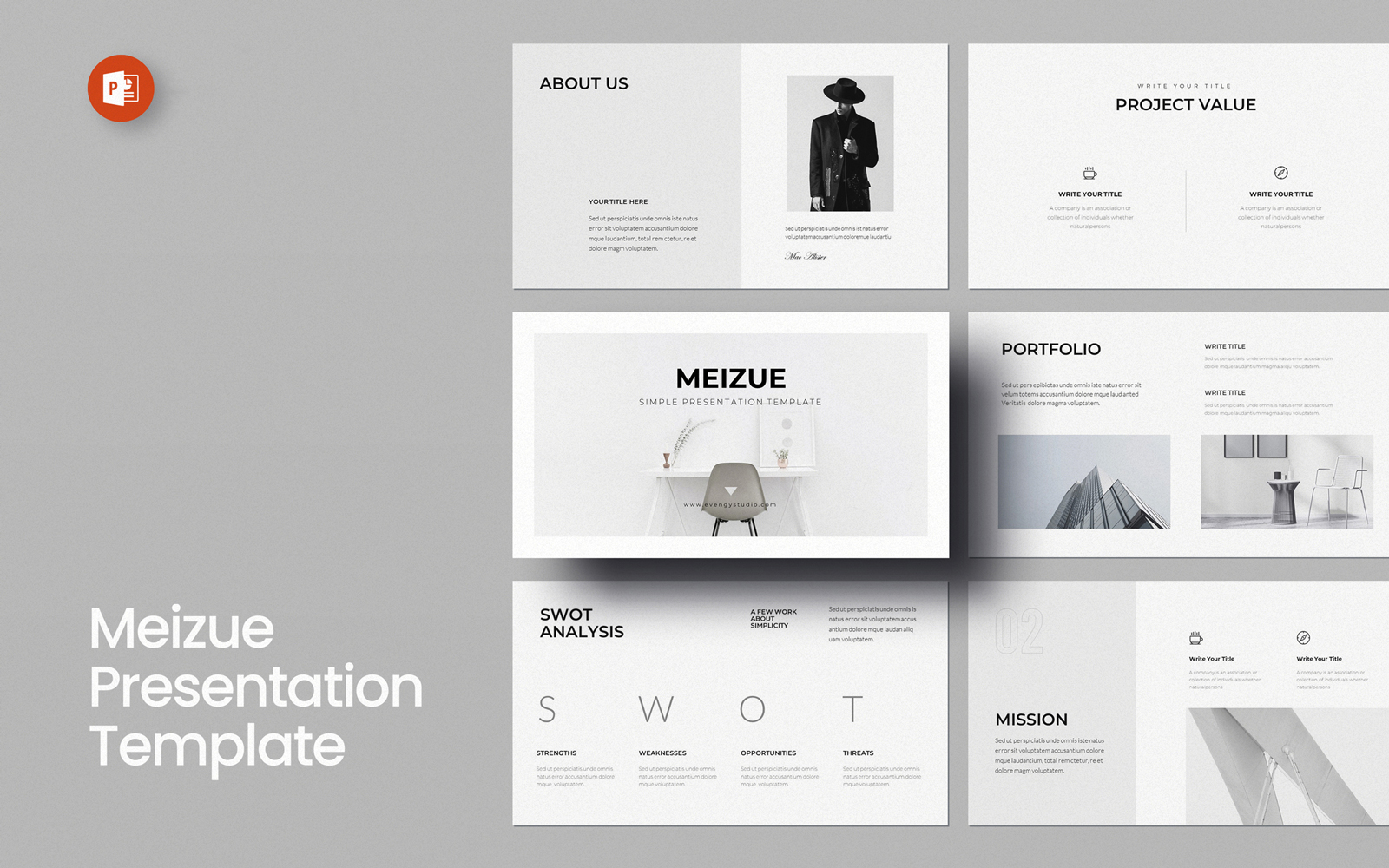 Meizue Simple PowerPoint presentation template