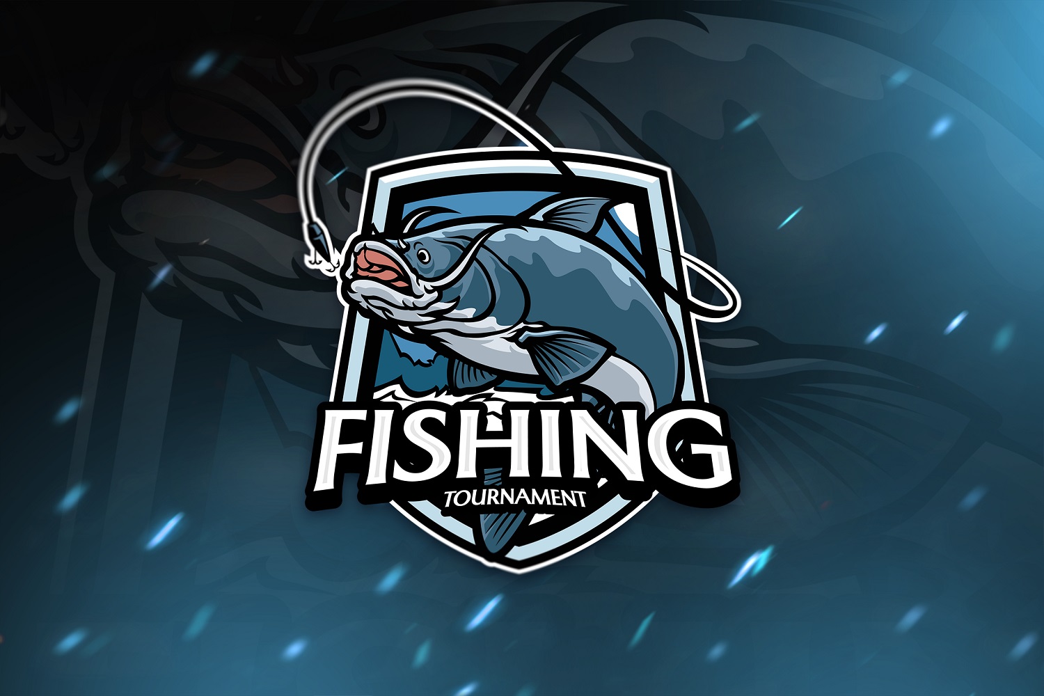Fishing Tournament Mascot Logo Template