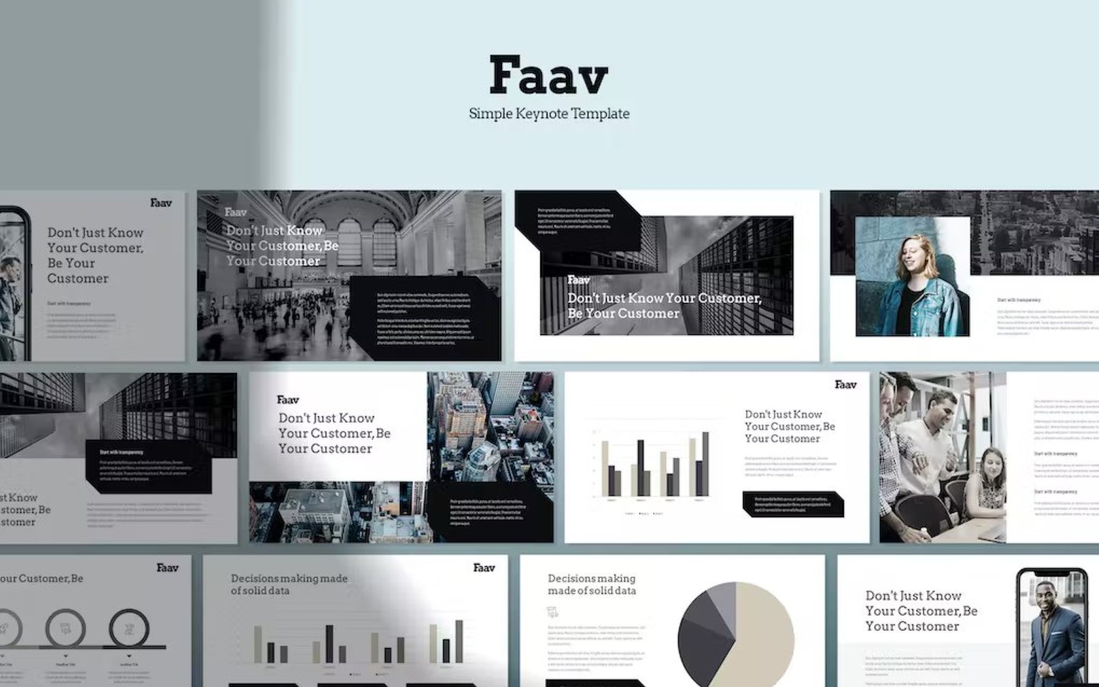 Faav - Modern & Simple Keynote Template